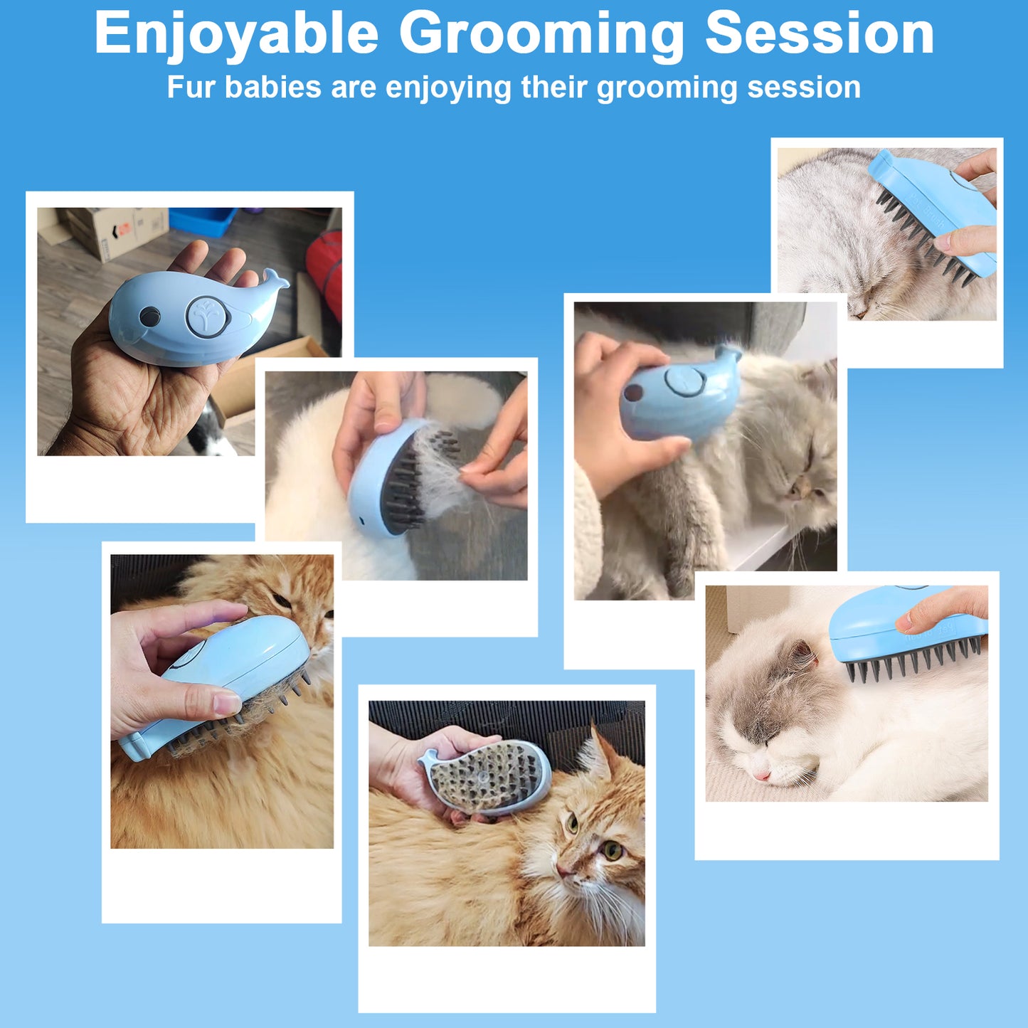 Cat Steam Brush For Shedding