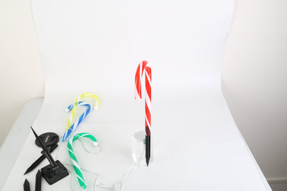 Solar Christmas Candy Cane Light IP55 Waterproof Stake Light Lamp For Patio Yard Garden Pathway Outdoor Christmas Decorative Light