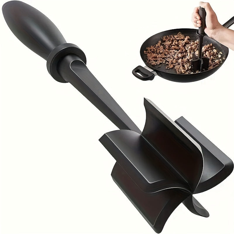 [1pc ABERZEY Meat Chopper] ABERZEY 1pc Heat Resistant Plastic Meat Chopper | Manual Hamburger Meat Shredder, Beef Grinder for Crafting Burgers, Turkey & More | No Electricity Needed