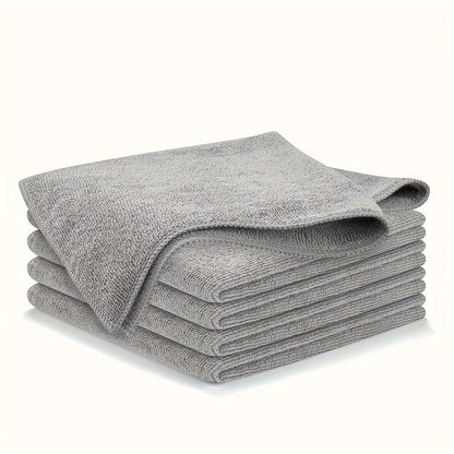 20-Pack Microfiber Cleaning Cloths for Kitchen, Ultra-Soft & Absorbent, Light Gray Square Towels - Machine Washable, Stain-Removing for Glass, Countertops, Dishes & More