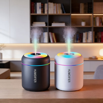 1pc Essential Oil Aromatherapy Mist Diffuser & Humidifier | Color-Changing Night Light, Cold Mist Function, Plant Health Promotion, Plastic Material - Refresh And Purify Your Room with a Soothing Atmosphere