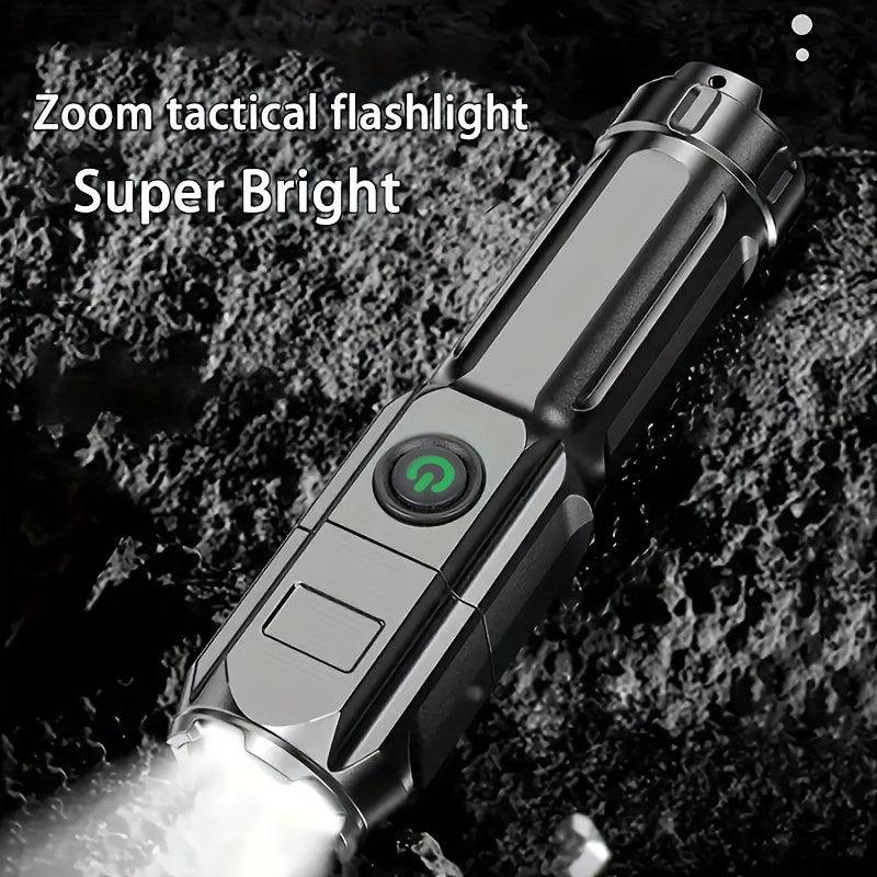 [Powerful Zoomable] Powerful Zoomable Flashlight | 1pc Outdoor Multi-functional Portable Home Small Telescopic Zoom Light