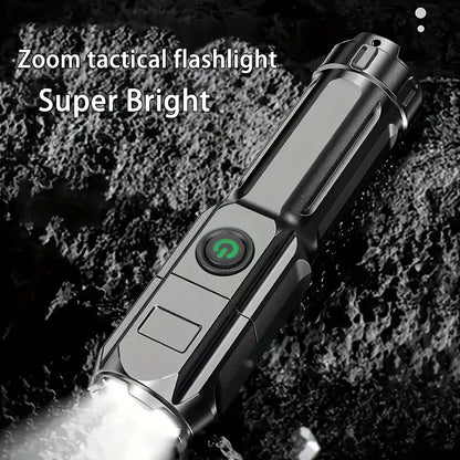 [Powerful Zoomable] Powerful Zoomable Flashlight | 1pc Outdoor Multi-functional Portable Home Small Telescopic Zoom Light