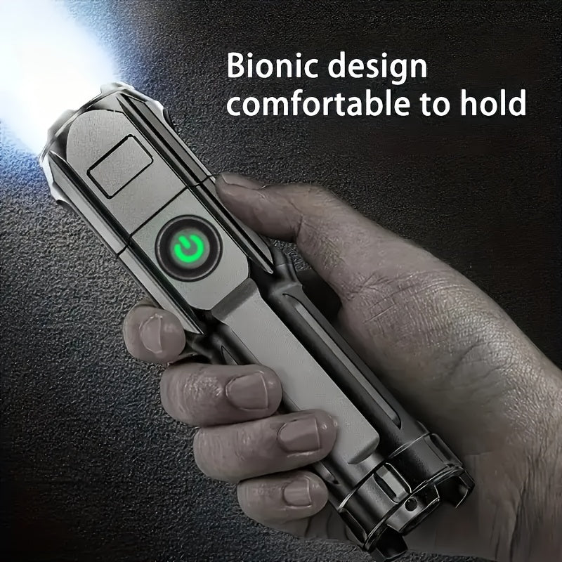 [Powerful Zoomable] Powerful Zoomable Flashlight | 1pc Outdoor Multi-functional Portable Home Small Telescopic Zoom Light