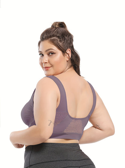 Plus Size Sports Bras for Women Seamless Bra with Pads Big Size Bralette Push Up Brassiere Bra Vest