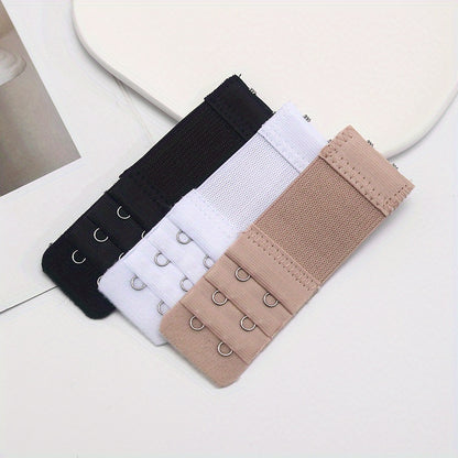 3 Pieces Adjustable 2-Hook Bra Strap Extenders for Comfortable Braless Look, Women's Lingerie & Underwear Accessories with Adjustable Band