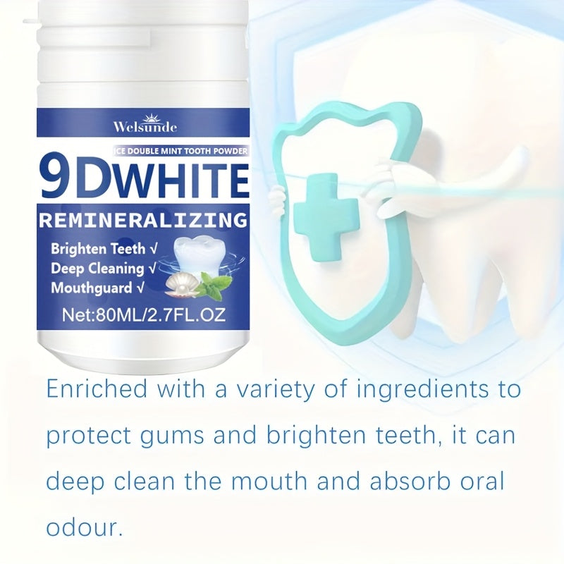 [Tooth Whitening Powder] 9D White Remineralizing Hydroxyapatite Tooth Powder, Tooth Whitening Powder, Deep Cleaning, Fresh Breath, Ideal For Oral Health & Hygiene Gift For Women Men, Breath Freshener, Toothpaste, Tooth Cleani