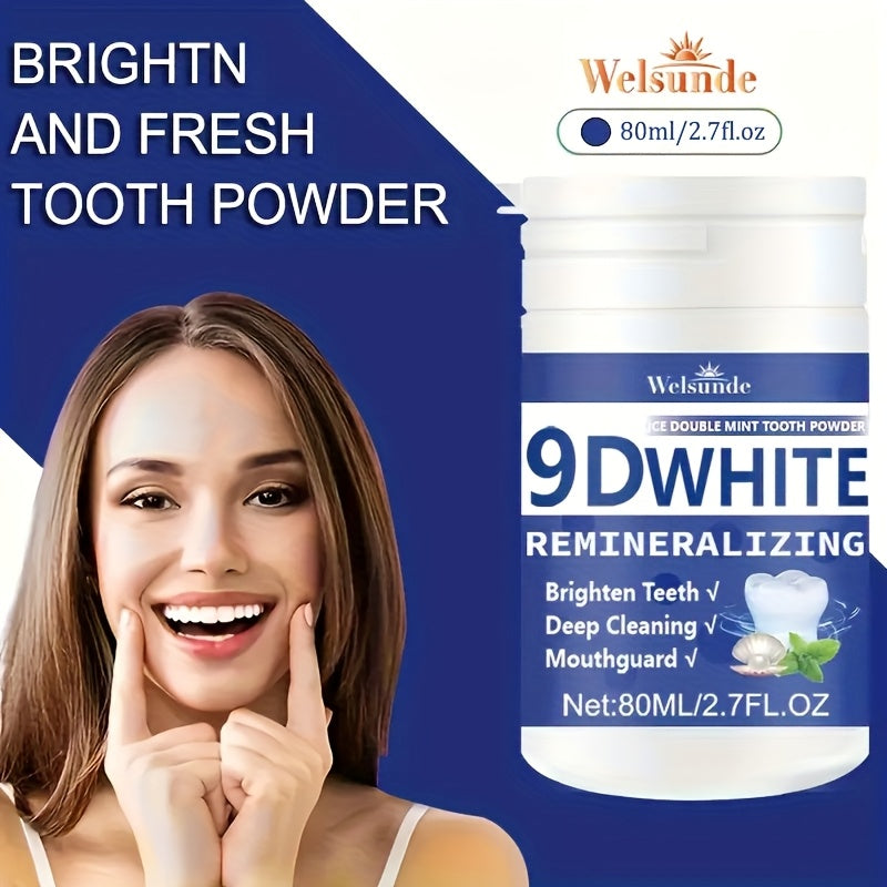 [Tooth Whitening Powder] 9D White Remineralizing Hydroxyapatite Tooth Powder, Tooth Whitening Powder, Deep Cleaning, Fresh Breath, Ideal For Oral Health & Hygiene Gift For Women Men, Breath Freshener, Toothpaste, Tooth Cleani
