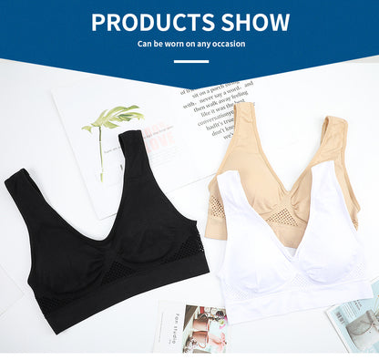 Plus Size Sports Bras for Women Seamless Bra with Pads Big Size Bralette Push Up Brassiere Bra Vest