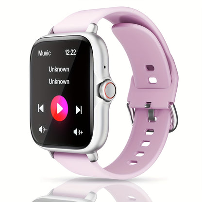 1.83'' Full Touch Screen Smart Watch • Message Alerts, Call Answering • Sports Pedometer, Health Monitoring • Compatible with iPhone/Android • Alloy Body, Silicone Strap • DESERTCAT - Ideal Gift for Birthdays