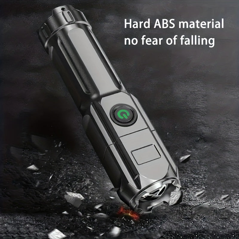 [Powerful Zoomable] Powerful Zoomable Flashlight | 1pc Outdoor Multi-functional Portable Home Small Telescopic Zoom Light