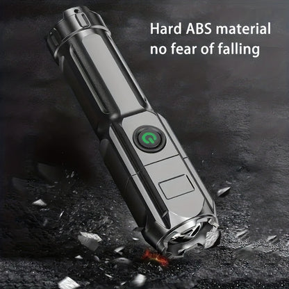 [Powerful Zoomable] Powerful Zoomable Flashlight | 1pc Outdoor Multi-functional Portable Home Small Telescopic Zoom Light