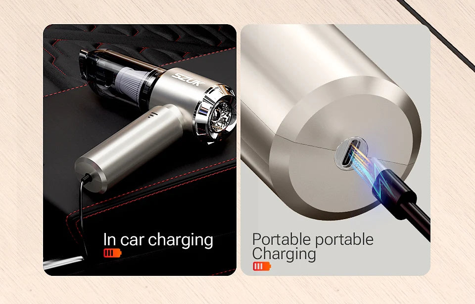 SZUK 985000Pa Car Vacuum Cleaner Powerful Suction Wireless Vacuum Cleaner Handheld Portable Cleaner Mini Vacuum Cleaner for Car