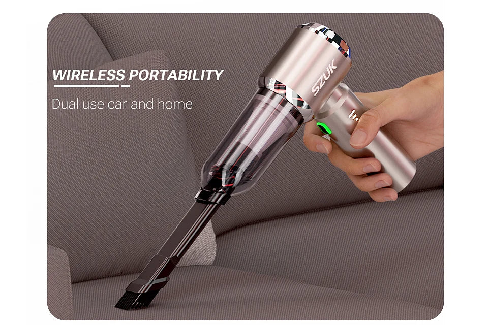 SZUK 985000Pa Car Vacuum Cleaner Powerful Suction Wireless Vacuum Cleaner Handheld Portable Cleaner Mini Vacuum Cleaner for Car
