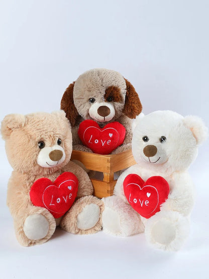 Love Bear Stuffed Animal, Holding Love Heart Plush Bears, I Love You Mom, Valentine's Day Gift, Love Gift for Mom, Girlfriends