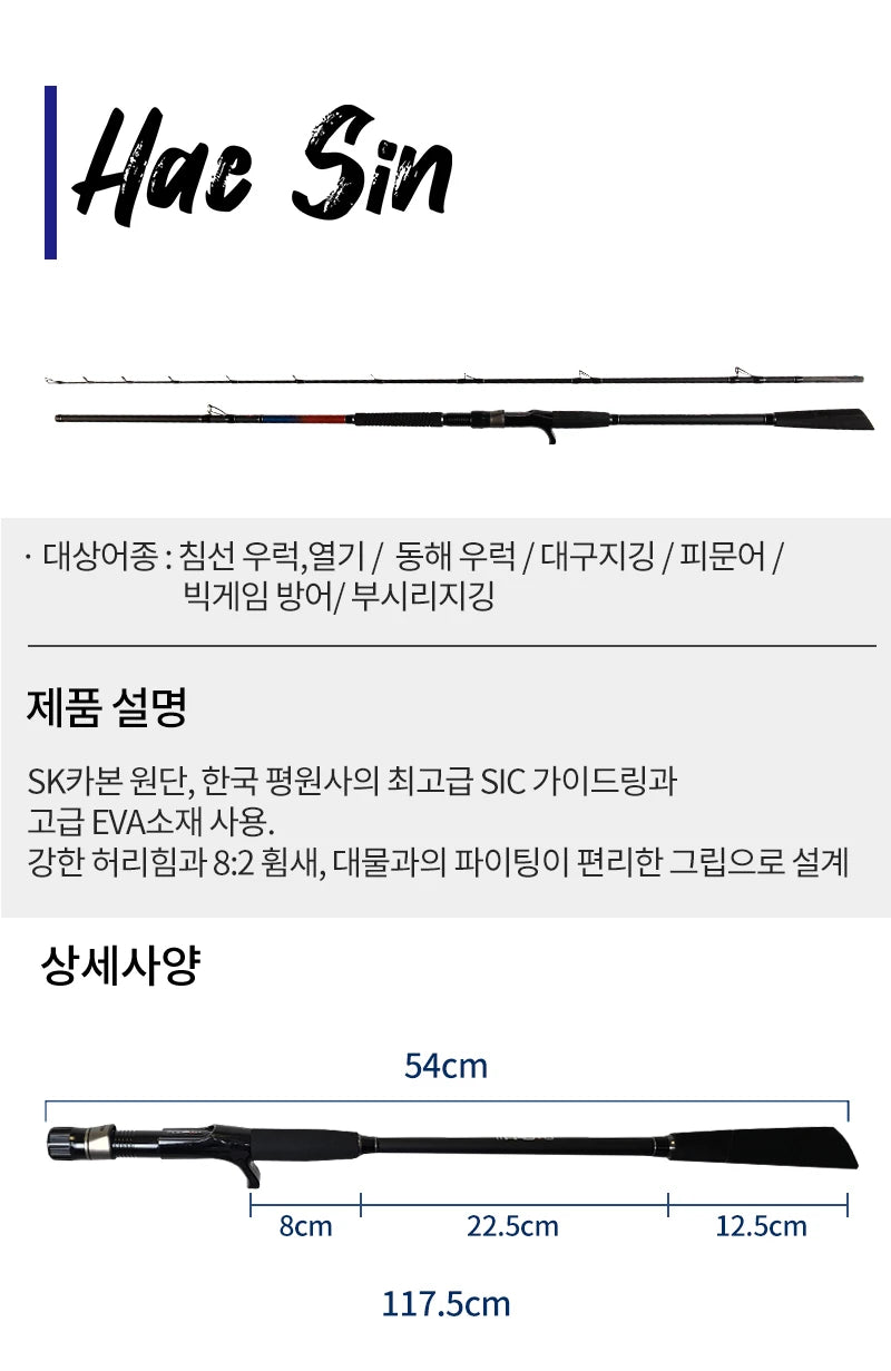 Boat Lure Fishing Rod, Cod, Korean Style Rockfish Rod