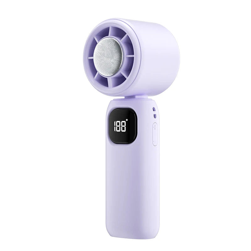 Ice Compress Cooling Fan 100 Gear Stepless Speed Foldable Portable Fan Type-C Fast Charge Metal Ice Plate Fan For Summer