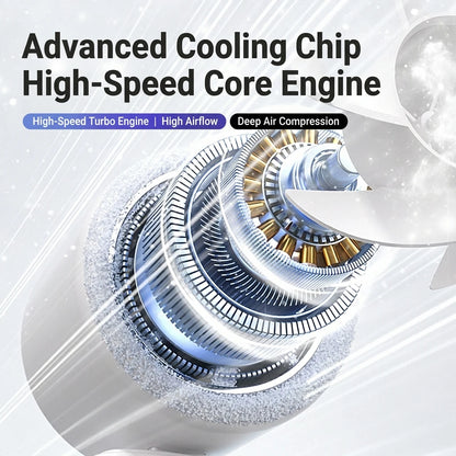 Ice Compress Cooling Fan 100 Gear Stepless Speed Foldable Portable Fan Type-C Fast Charge Metal Ice Plate Fan For Summer