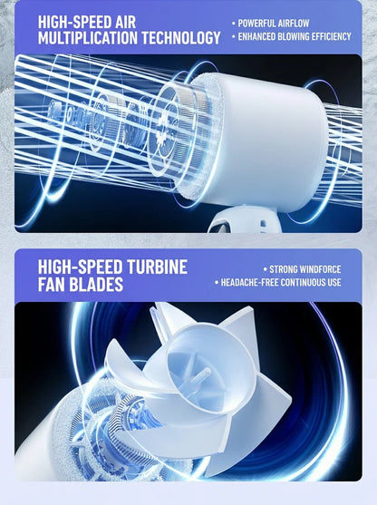 Ice Compress Cooling Fan 100 Gear Stepless Speed Foldable Portable Fan Type-C Fast Charge Metal Ice Plate Fan For Summer
