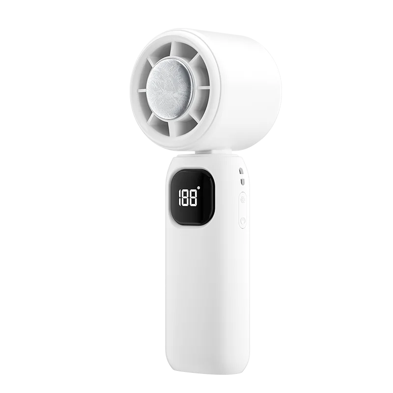 Ice Compress Cooling Fan 100 Gear Stepless Speed Foldable Portable Fan Type-C Fast Charge Metal Ice Plate Fan For Summer