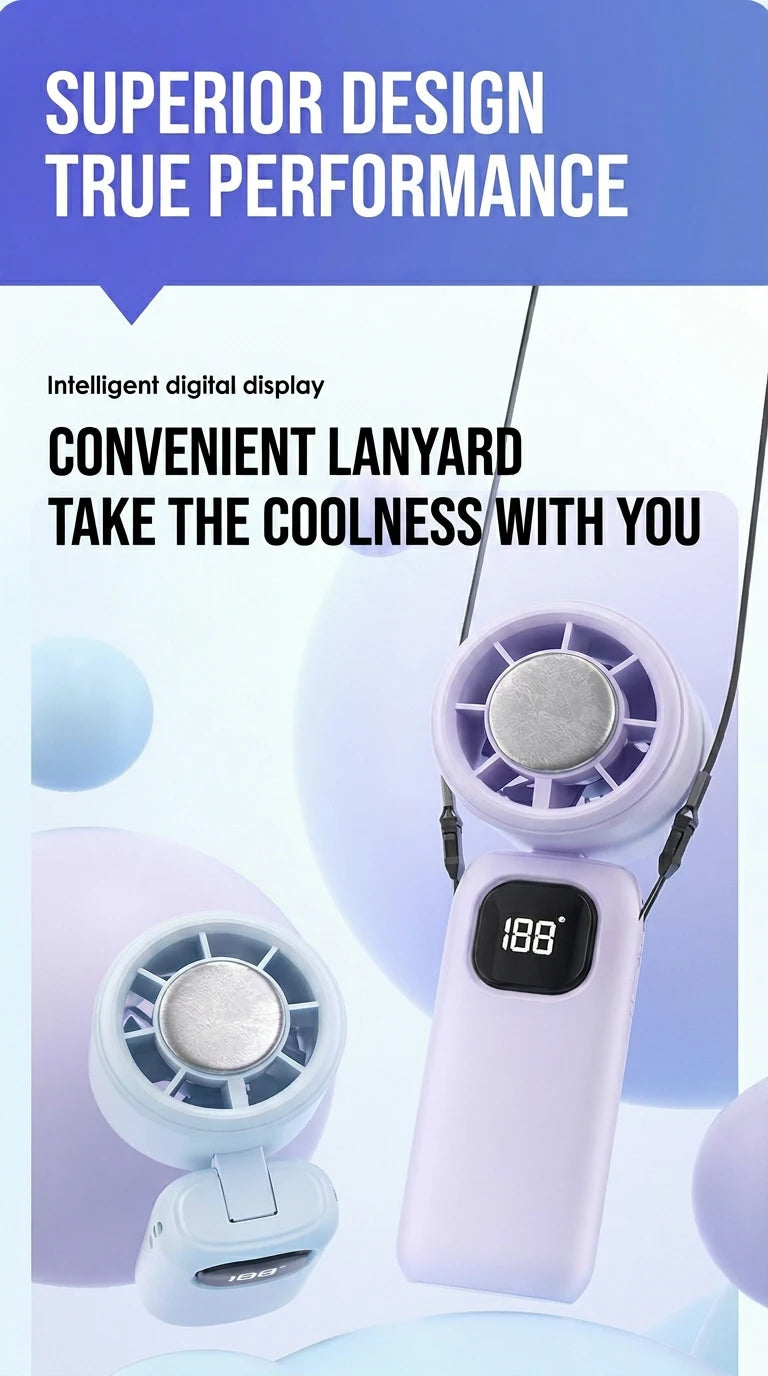 Ice Compress Cooling Fan 100 Gear Stepless Speed Foldable Portable Fan Type-C Fast Charge Metal Ice Plate Fan For Summer