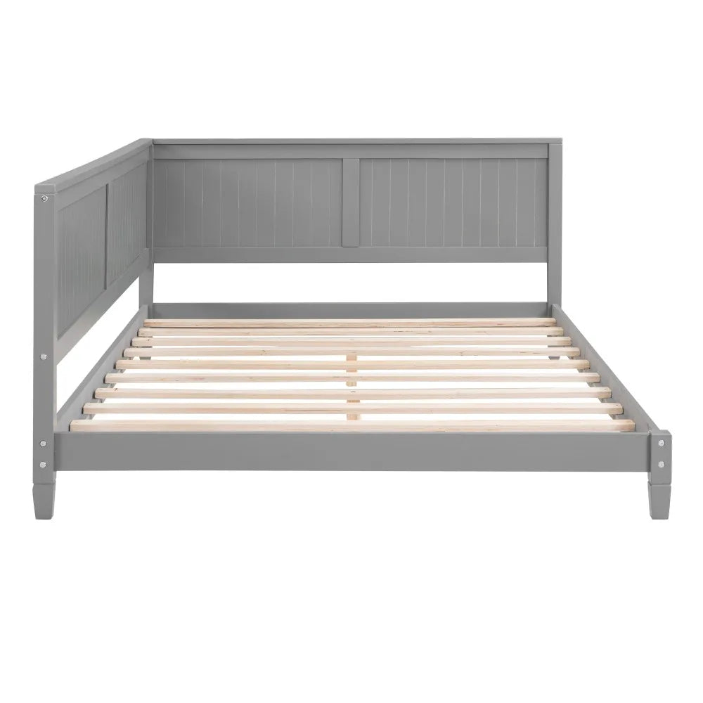 Full Size Wood Daybed Sofa Bed, Gray