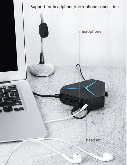 USB Hub USB 3.0 Hub USB Splitter Multi USB 2.0/3.0 Card Reader Headphone microphone Jack 6 Ports Hub For Desktop PC Notebook