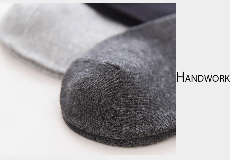HSS 5/10 Pairs Men's Cotton Blend Socks Black Business Men Socks Soft Breathable Summer Winter for Male Socks Plus Size (6.5-14)