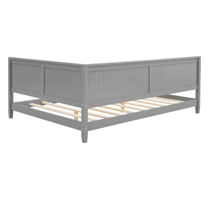 Full Size Wood Daybed Sofa Bed, Gray