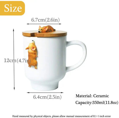 2pcs Ceramics Kiss Cat Cup Couple Mugs Lover Gift Morning  Milk Coffee Tea Breakfast Porcelain Cup Valentines Day for girl wife