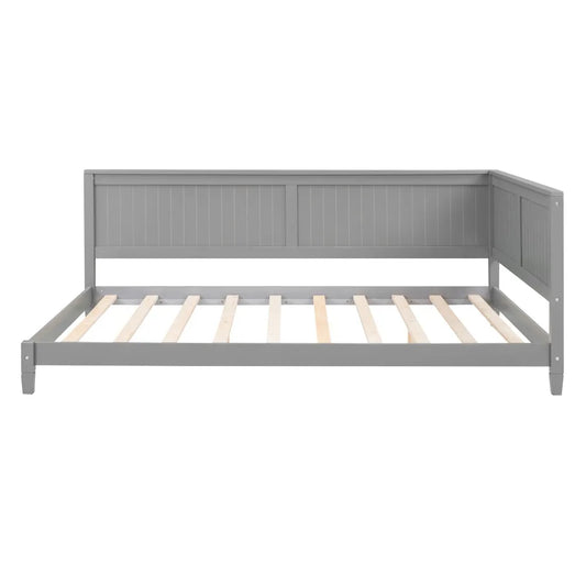 Full Size Wood Daybed Sofa Bed, Gray
