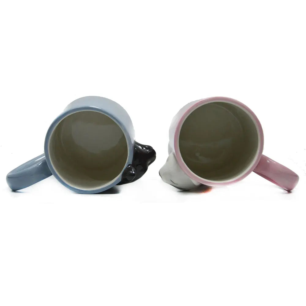2pcs Ceramics Kiss Cat Cup Couple Mugs Lover Gift Morning  Milk Coffee Tea Breakfast Porcelain Cup Valentines Day for girl wife