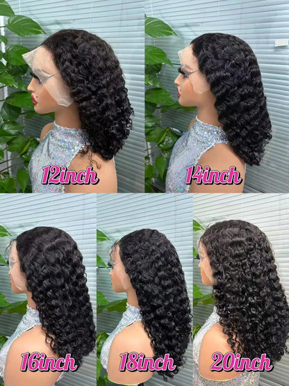 12A Brazilian Remy Human Hair 300% Density Piano Color Bouncy Curly Lace Front Wigs 13x4 Transparent Lace Frontal Long Hair