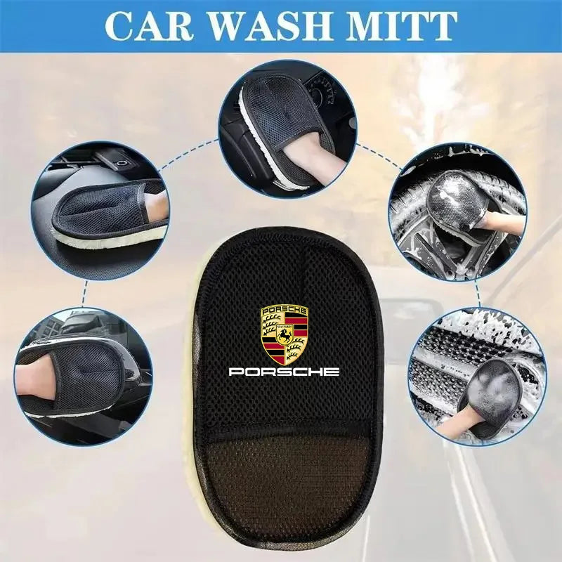 Interior Stickers Fot Porsche 1pc Car Wash Wool Gloves Velvet Thickened With Cashmere Wool Wipe Car Gloves For Porsche Cayenne P