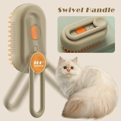 Cat Steam Brush Steamy Dog Brush 3 in 1 Rechargeable Spray Cat Hair Brushes for Massage Pet Grooming Comb Hair Removal Comb