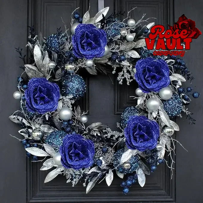 30/50 pcs 7/6 cm Glitter artificial flower rose Mother's/Valentine's Day girl friend wife DIY bouquet gifts for wedding Birthday