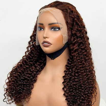 24 inch Full Water Wave Human Hair Wig 100% Human Hair 300% Density 13x4 Lace Frontal Front Curly Human Hair Wig for Black Women