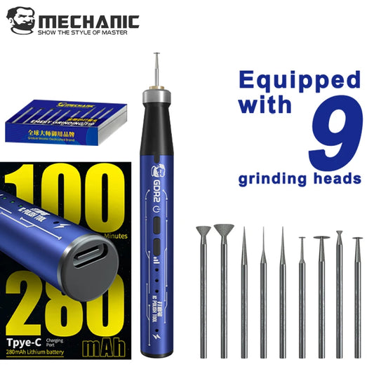 【MECHANIC】  Multi-function Electric Polishing Pen for Mobile Phone Repair Motherboard PCB IC CPU Cutting Polishing Pen Tool