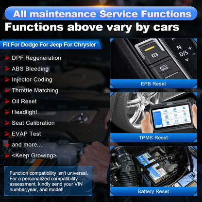 XTOOL InPlus IP500-DJC OBD2 Automotive Scanner For Chrysler/Jeep/Dodge All System Car Diagnostic Free Update Add FCA AutoAuth