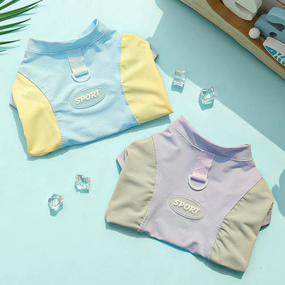 Dog Cooling Vest Shirts Breathable Cool Jacket Sun Protection Puppy Dog Cool Shirt for Outdoor Walking Training Hiking on Summer