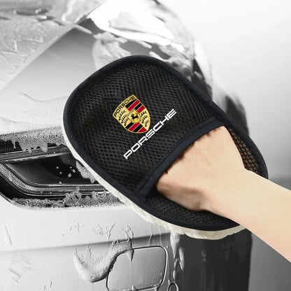 Interior Stickers Fot Porsche 1pc Car Wash Wool Gloves Velvet Thickened With Cashmere Wool Wipe Car Gloves For Porsche Cayenne P