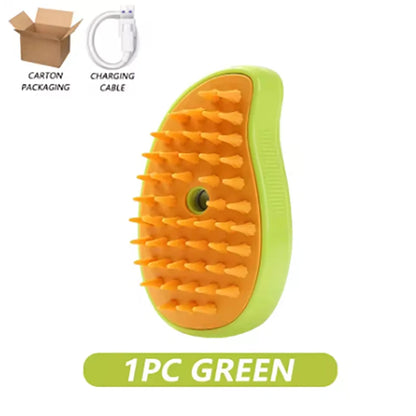 Steam Hair Removal Brush Electric Spray Cat Hair Brush Three in One Silicone Brush Used to Massage Pets Remove Floating Hairs