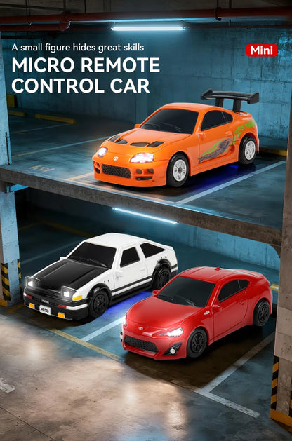 Lighting RC Cars 2.4Gh Remote Contorl 1/64 Stunt Drift Car 2WD High Speed Model Vehicle Toy Gifts For Boys Girls Children Adults