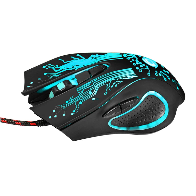 High-quality New Gaming Mouse with Wired Crack Lighting Computer Accessory Ergonomic Design USB Connection Suitable for Office