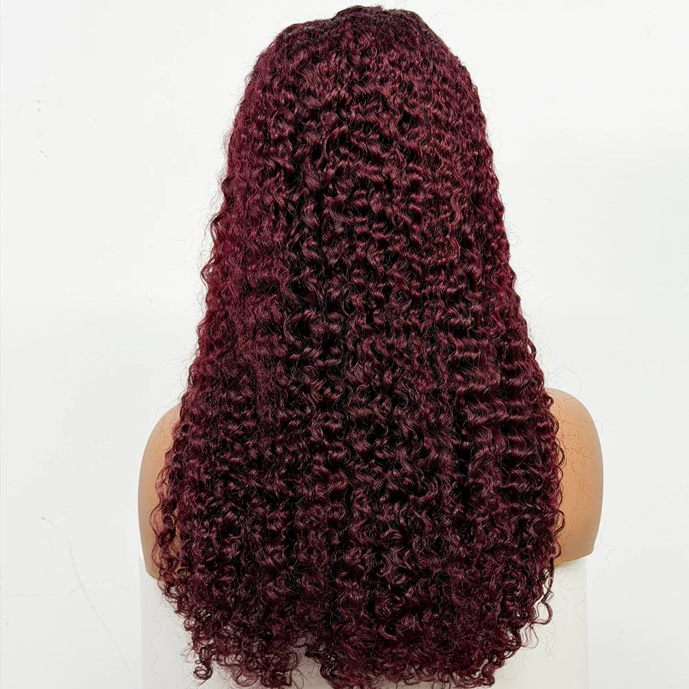 24 inch Full Water Wave Human Hair Wig 100% Human Hair 300% Density 13x4 Lace Frontal Front Curly Human Hair Wig for Black Women