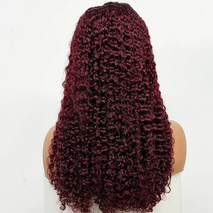 24 inch Full Water Wave Human Hair Wig 100% Human Hair 300% Density 13x4 Lace Frontal Front Curly Human Hair Wig for Black Women