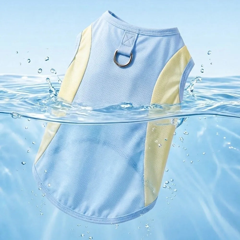 Breathable Mesh Dog Cooling Vest Comfortable Quick Drying Pet Summer Clothes Lightweight with D Ring Pet Tank Top