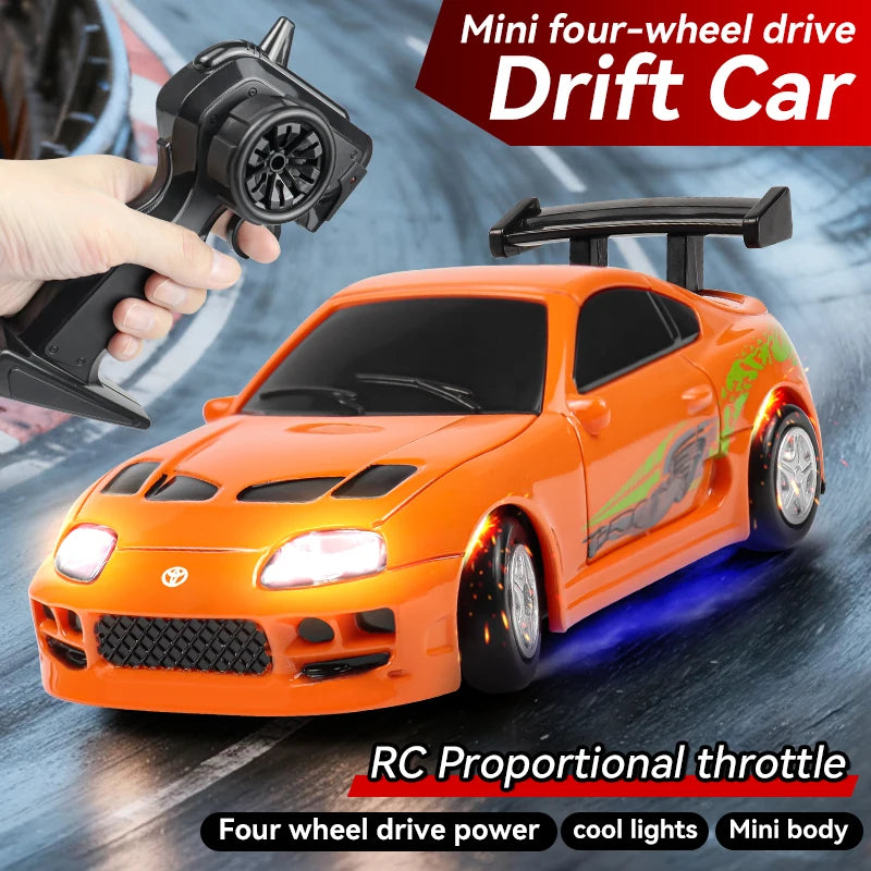 Lighting RC Cars 2.4Gh Remote Contorl 1/64 Stunt Drift Car 2WD High Speed Model Vehicle Toy Gifts For Boys Girls Children Adults