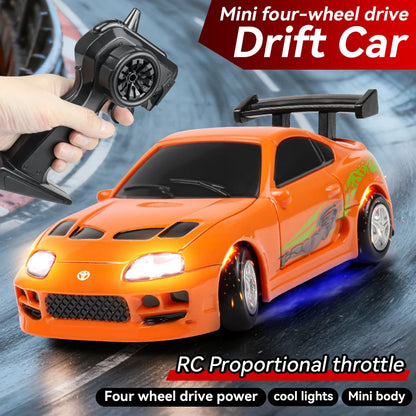 Lighting RC Cars 2.4Gh Remote Contorl 1/64 Stunt Drift Car 2WD High Speed Model Vehicle Toy Gifts For Boys Girls Children Adults