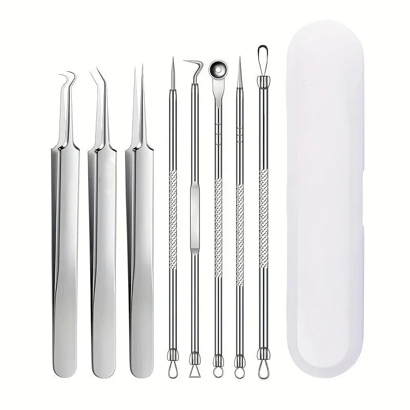 Ultra-Precise Acne And Blackhead Removal Tool Set pro Pimple Tweezers for Effective Face Care And Skin Purification